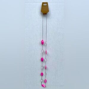 Elegant Pink and Silver Necklace